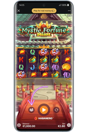 Mystic Fortune Deluxe bet settings