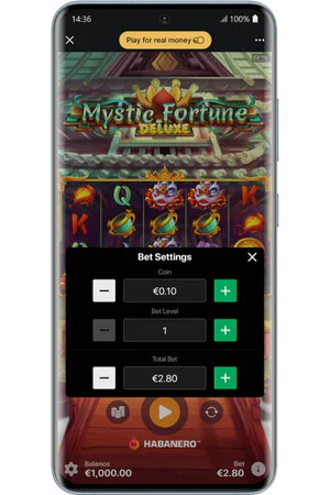 Mystic Fortune Deluxe stake selection
