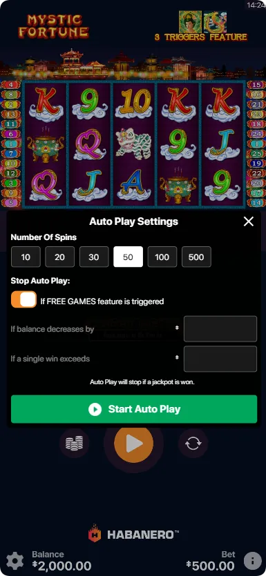 Auto-play Mystic Fortune