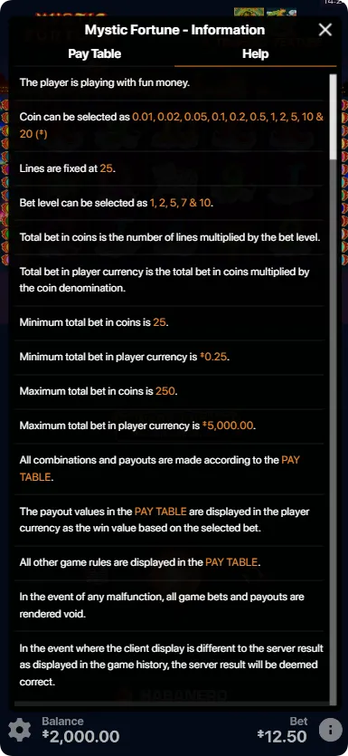 Players Help Mystic Fortune